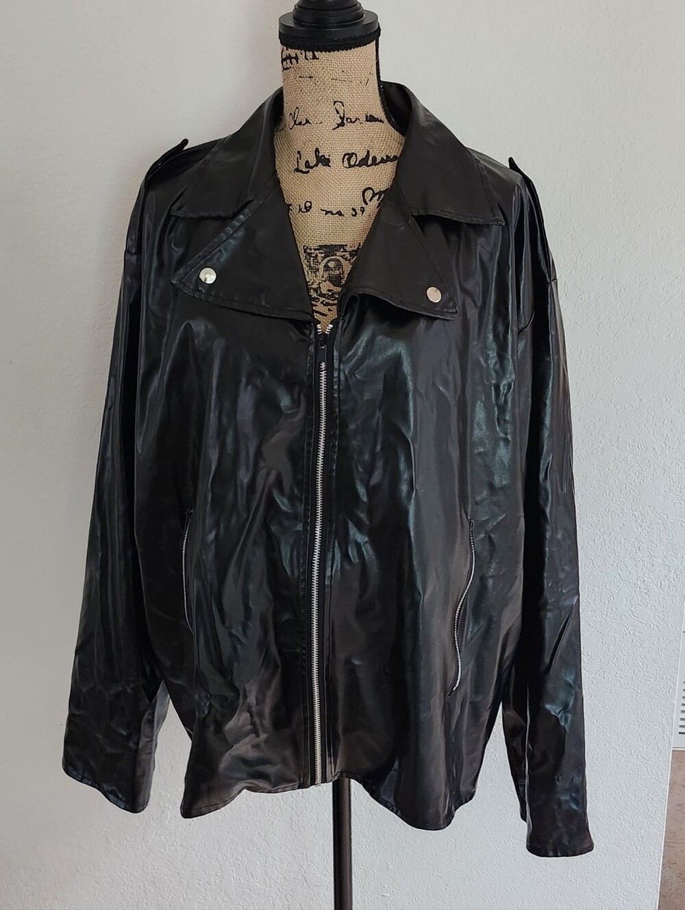 Forum Novelties Co Greaser PU Leather Jacket Sz XL
